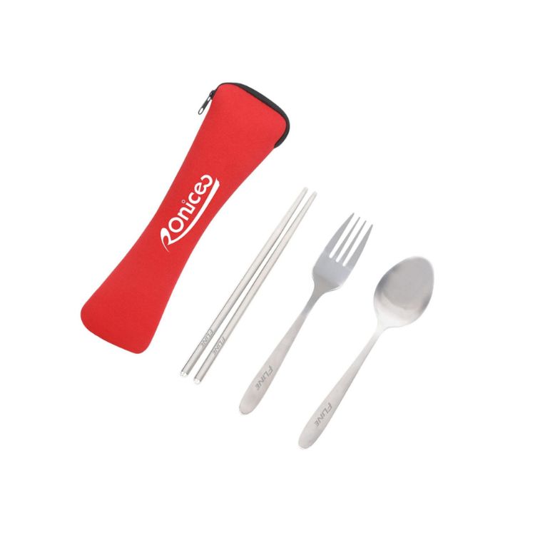 Picture of 3 piece Stainless Steel Travel Utensils Set