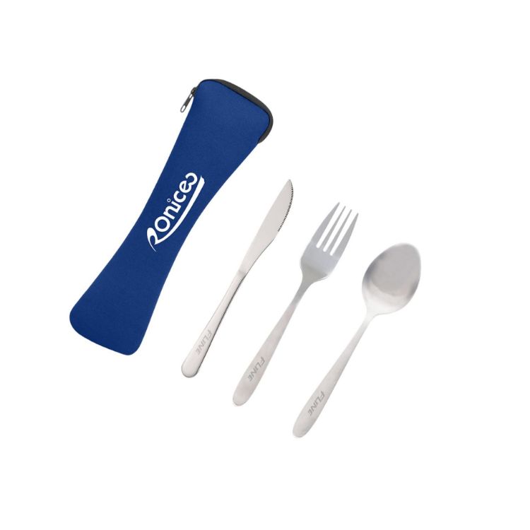 Picture of 3 piece Stainless Steel Travel Utensils Set