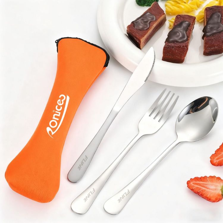 Picture of 3 piece Stainless Steel Travel Utensils Set