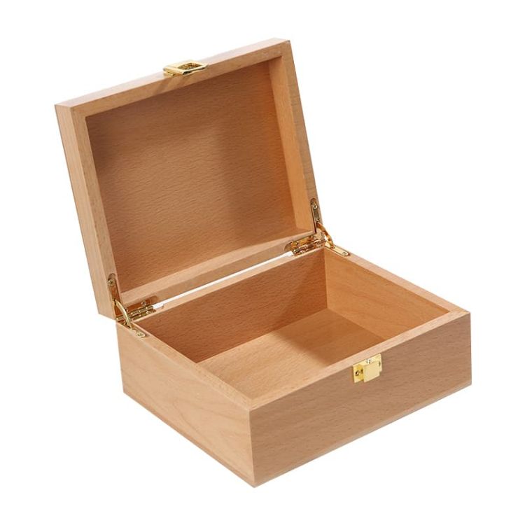 Picture of Wooden Box With Hinged Lid