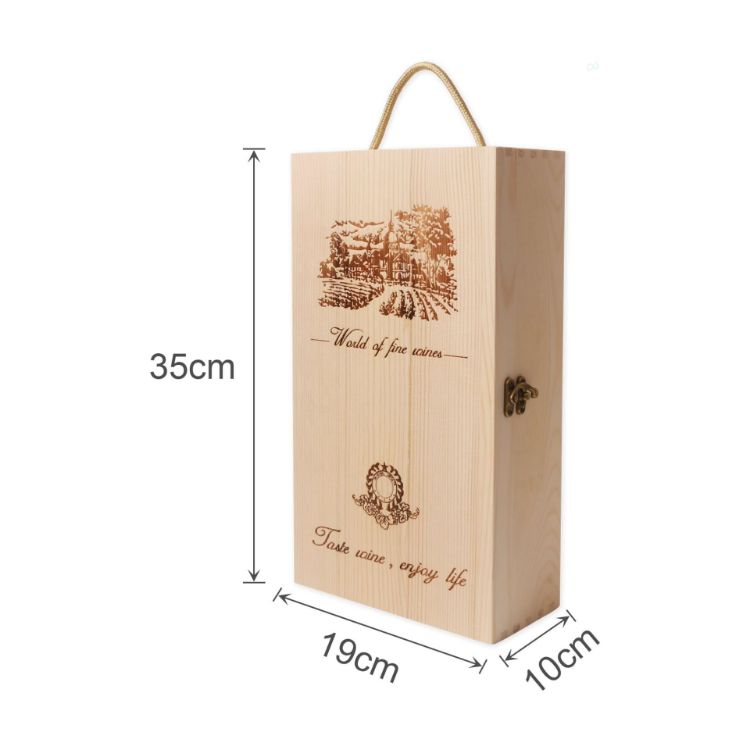 Picture of Double Bottle Wooden Wine Box