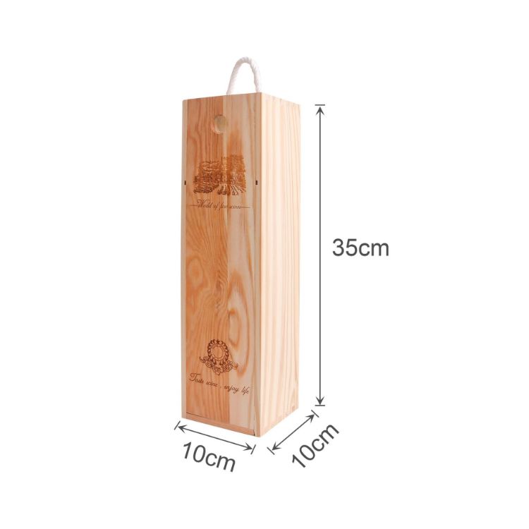 Picture of Single Bottle Wooden Wine Box