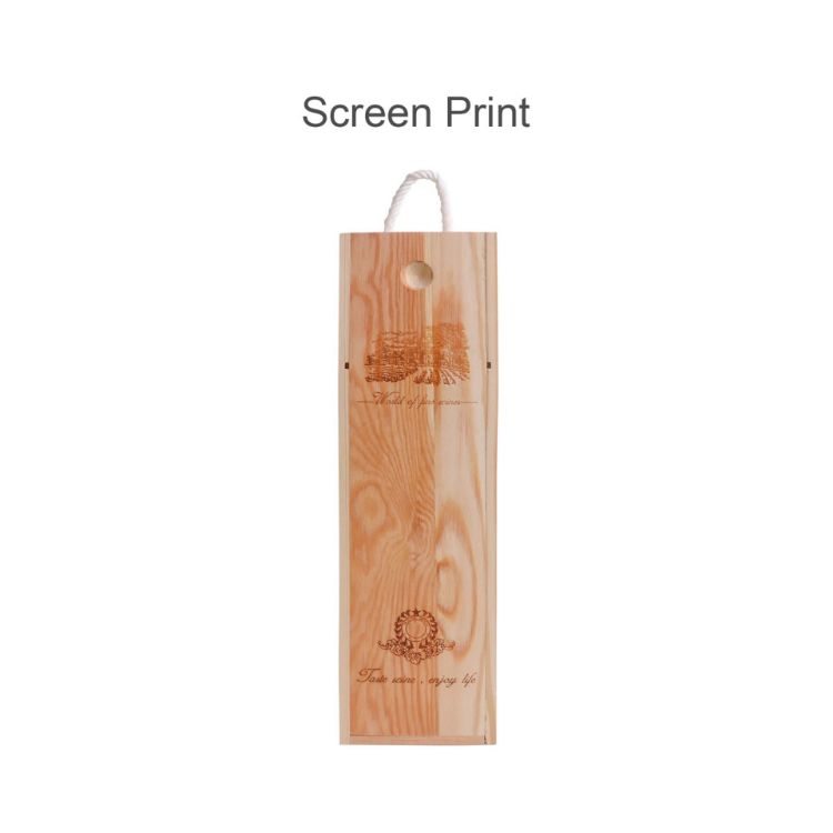 Picture of Single Bottle Wooden Wine Box