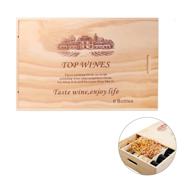 Picture of Six-pack Wooden Wine Gift Box