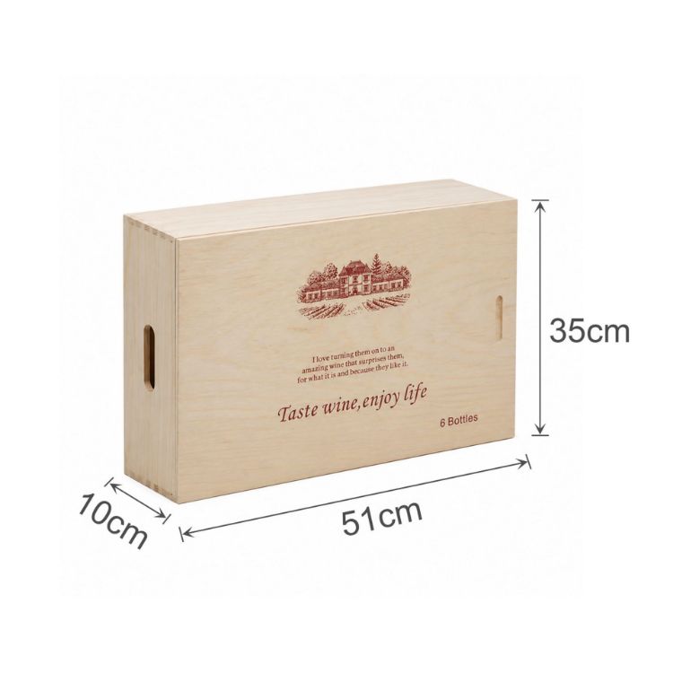 Picture of Six-pack Wooden Wine Gift Box