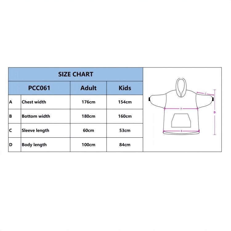 Picture of Unisex Premium 100% Polyester Sublimated  Wearable Blanket