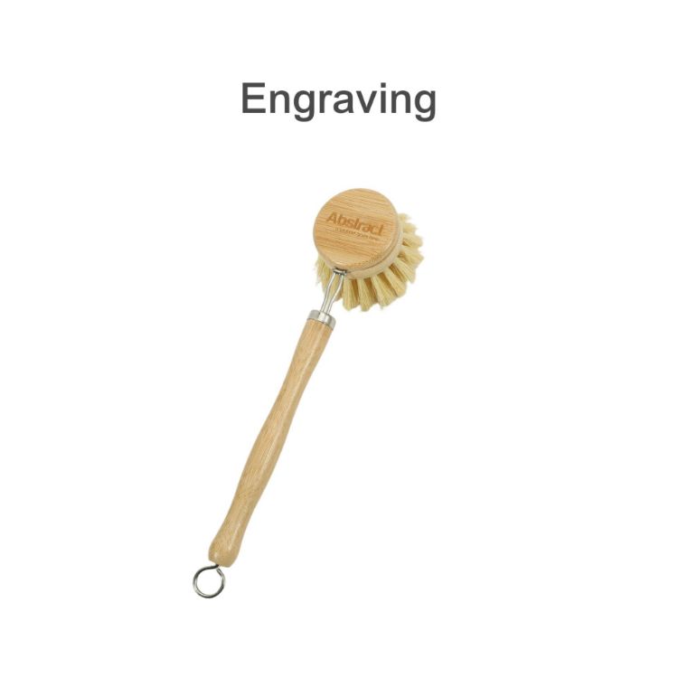 Picture of Long-Handled Kitchen Wooden Cleaning Scrubber