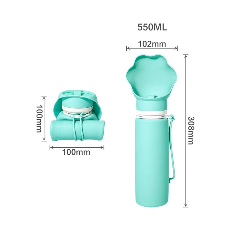 Picture of 550ml Paw Bowl Collapsible Dog Water Bottle