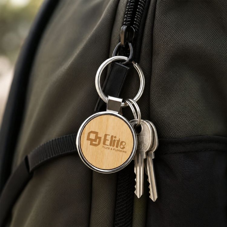 Picture of Round Wooden Keyring