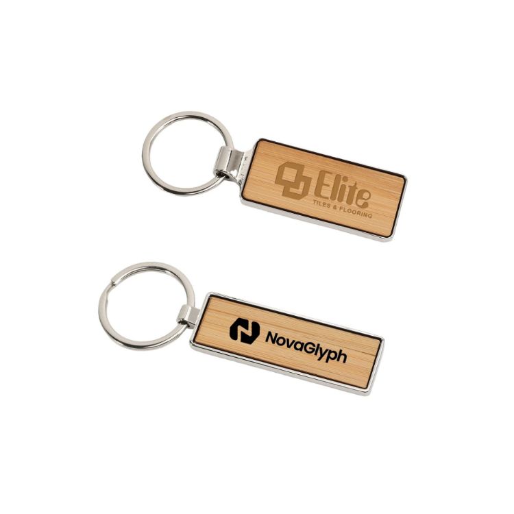 Picture of Rectangle Wooden Keyring