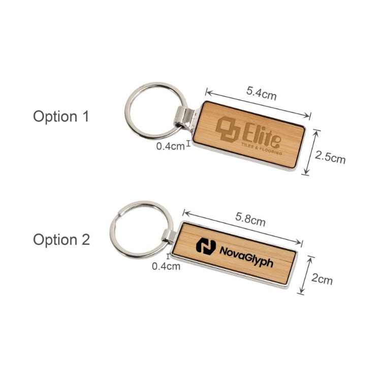Picture of Rectangle Wooden Keyring