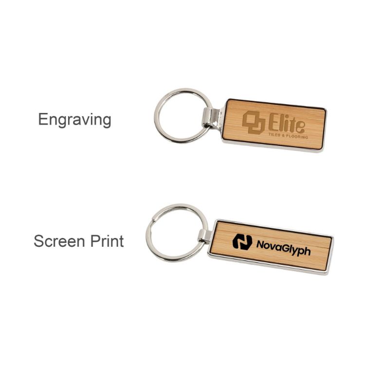 Picture of Rectangle Wooden Keyring