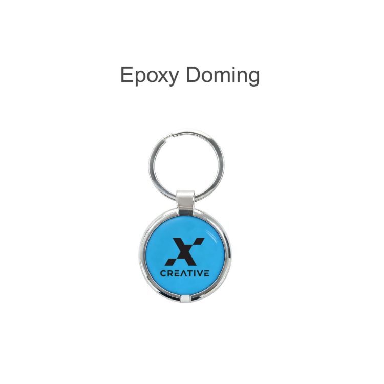 Picture of NFC Epoxy  Round Tag with Metal Keyring
