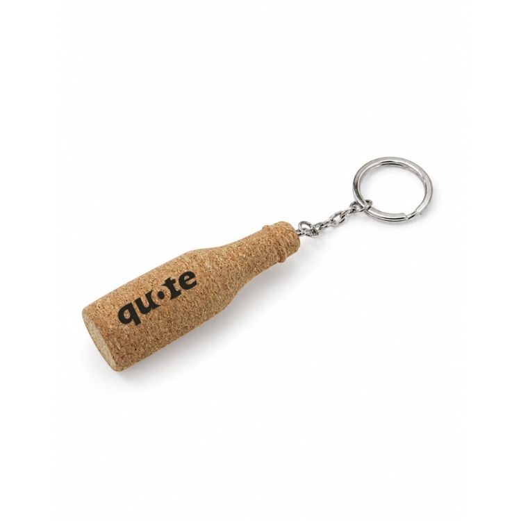 Picture of Bottle Shaped Cork Keyring