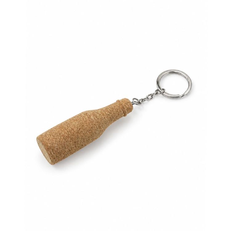 Picture of Bottle Shaped Cork Keyring