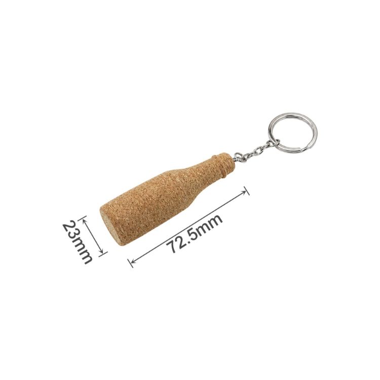 Picture of Bottle Shaped Cork Keyring