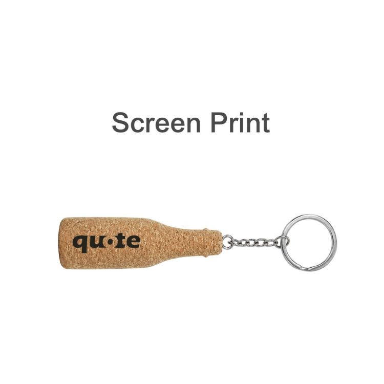 Picture of Bottle Shaped Cork Keyring