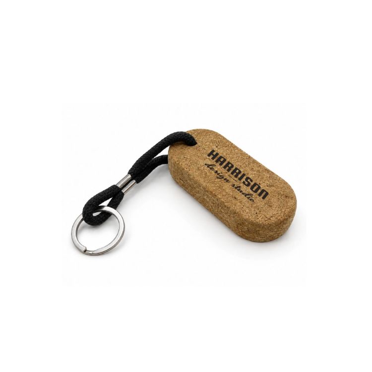 Picture of Oval Cork Keyring B