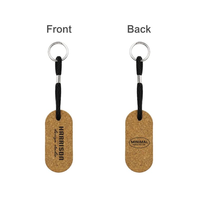 Picture of Oval Cork Keyring B