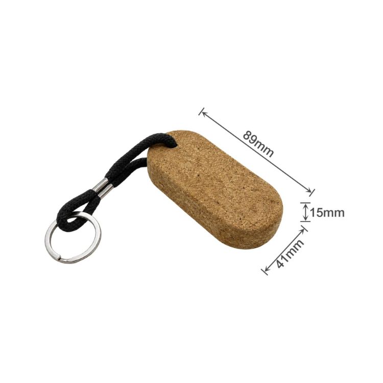 Picture of Oval Cork Keyring B