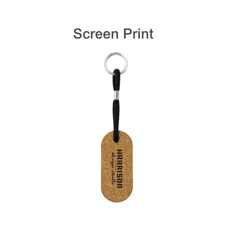 Picture of Oval Cork Keyring B