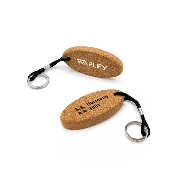 Picture of Oval Cork Keyring A