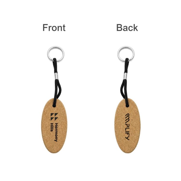 Picture of Oval Cork Keyring A