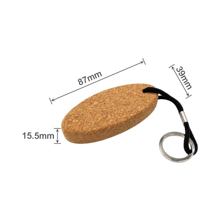 Picture of Oval Cork Keyring A