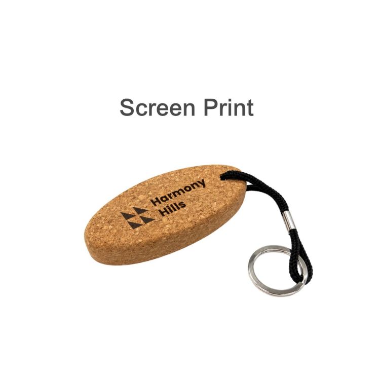 Picture of Oval Cork Keyring A