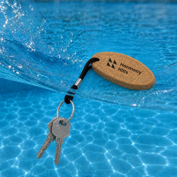 Picture of Oval Cork Keyring A