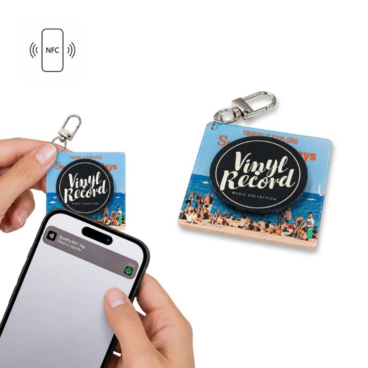Picture of NFC Acrylic Spinning Keychain