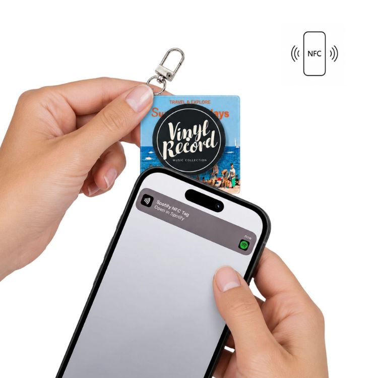 Picture of NFC Acrylic Spinning Keychain