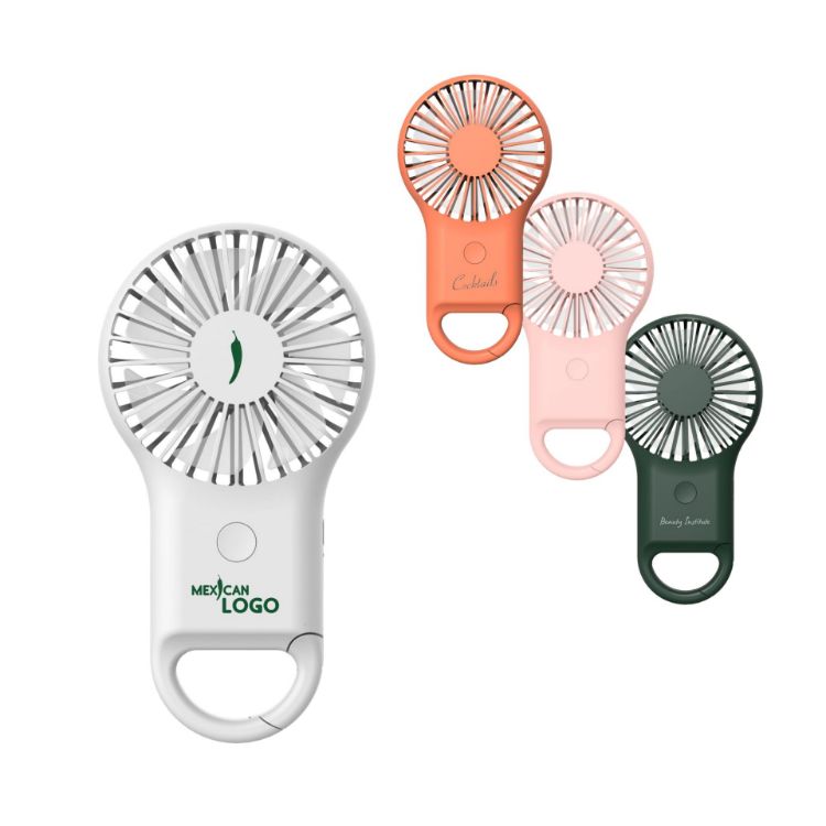 Picture of Carabiner Mini Fan with LED Light