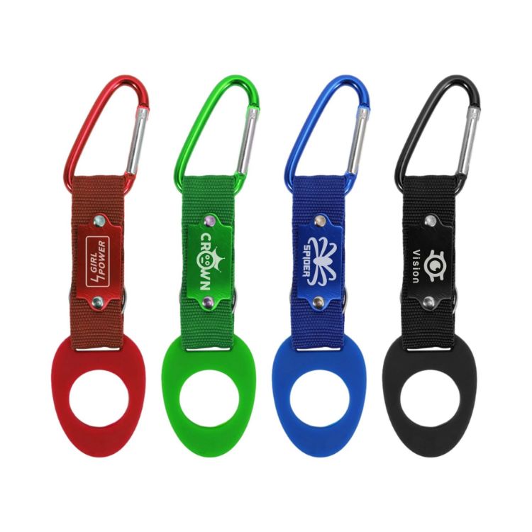 Picture of Carabiner Clip With Rubber Bottle Holder