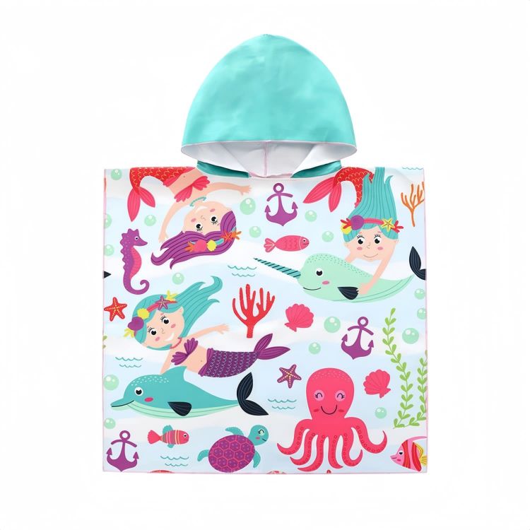 Picture of 100% Microfibre Sublimation Kids Hooded Change Towel