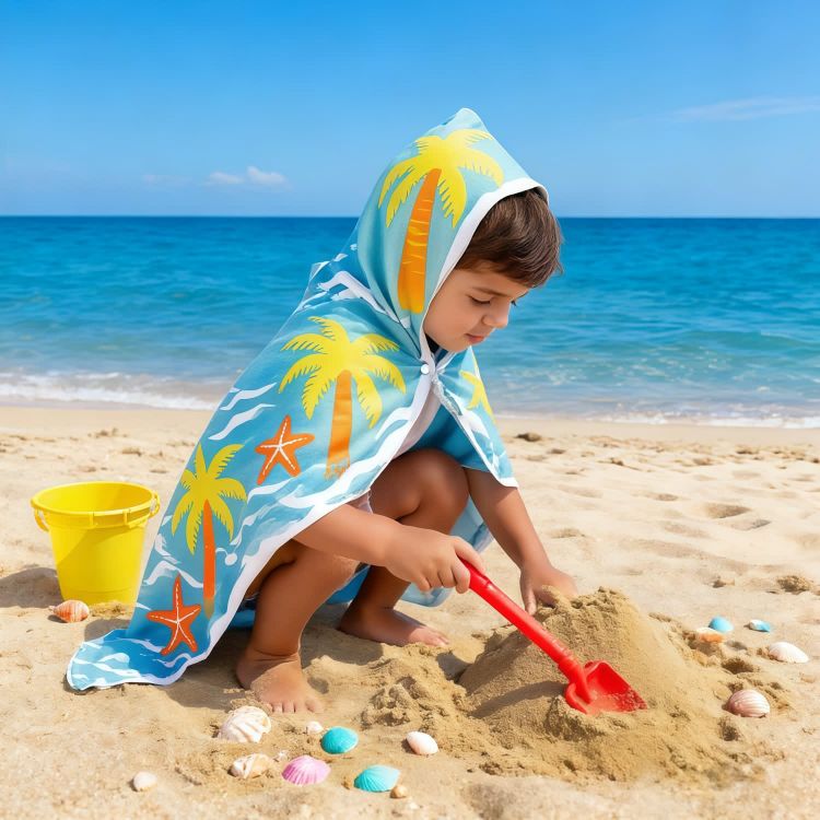 Picture of 100% Double-Sided Fleece Sublimation Kids Hooded Shawl