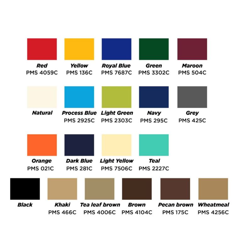 Picture of 3x3m Square Stock Colour Commercial Market Umbrella