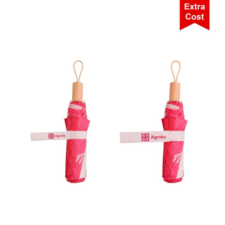 Picture of RPET 200g Lightweight Umbrella with Wooden Handle