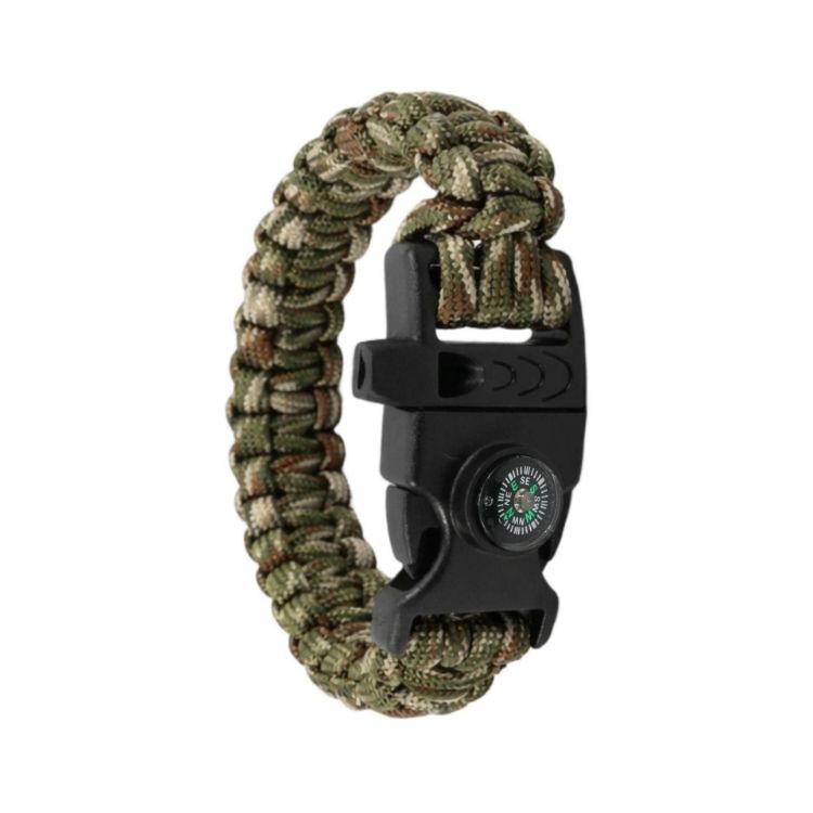 Picture of 3 in 1 Emergency Survival Bracelet with Whistle and Compass, Survival Kit