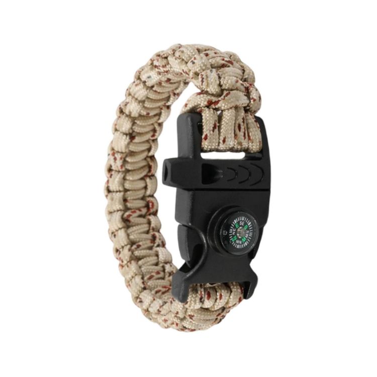 Picture of 3 in 1 Emergency Survival Bracelet with Whistle and Compass, Survival Kit