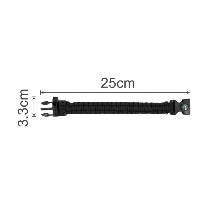 Picture of 3 in 1 Emergency Survival Bracelet with Whistle and Compass, Survival Kit