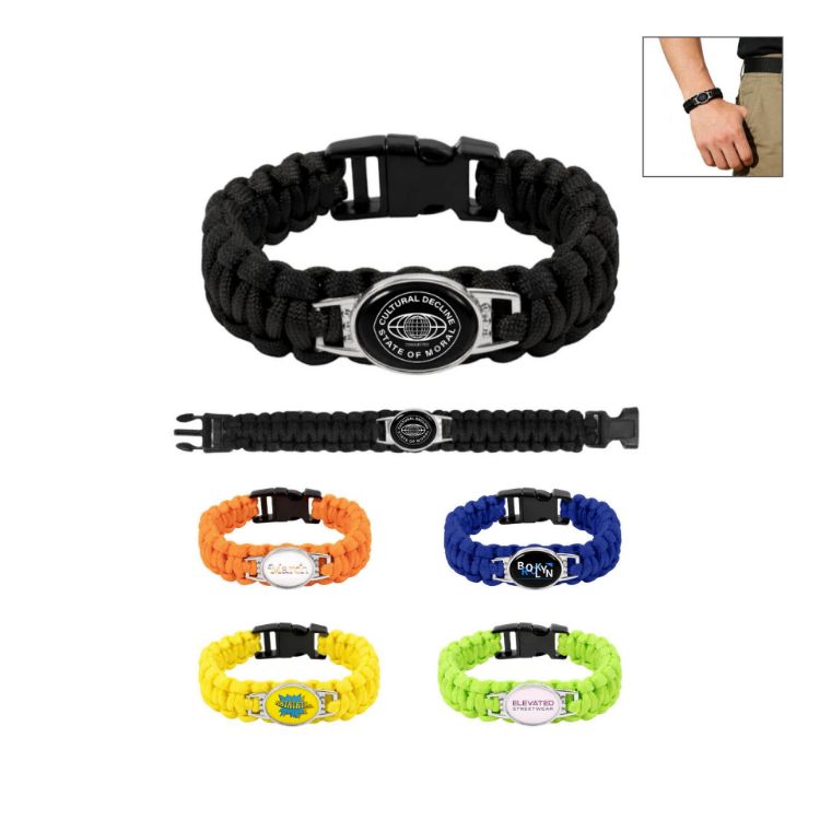 Picture of Braided Paracord Bracelet with Themed Pendant