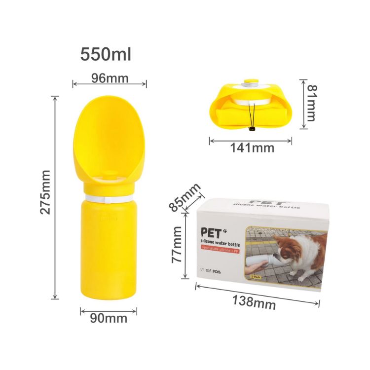 Picture of 550ml Leaf Bowl Collapsible Dog Water Bottle