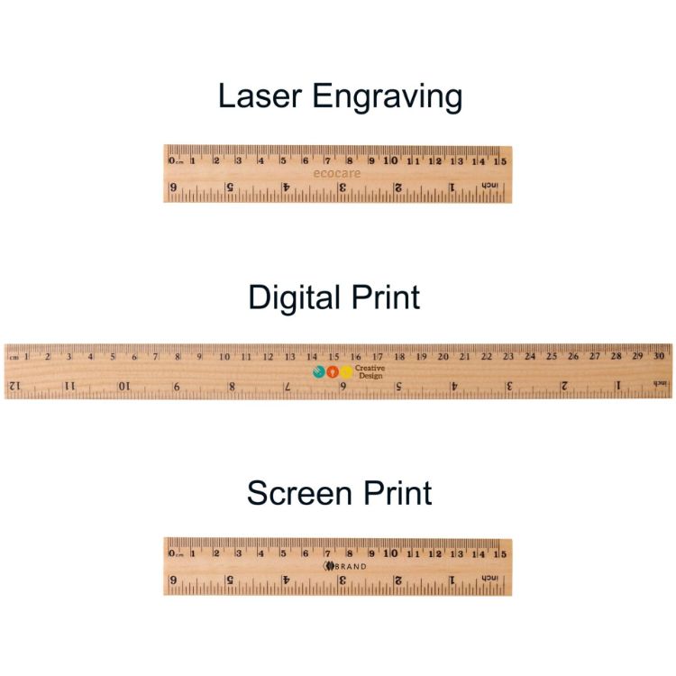 Picture of Dual Scale Wooden Ruler