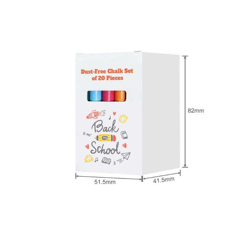 Picture of Dust-Free Chalk Set of 20 Sticks