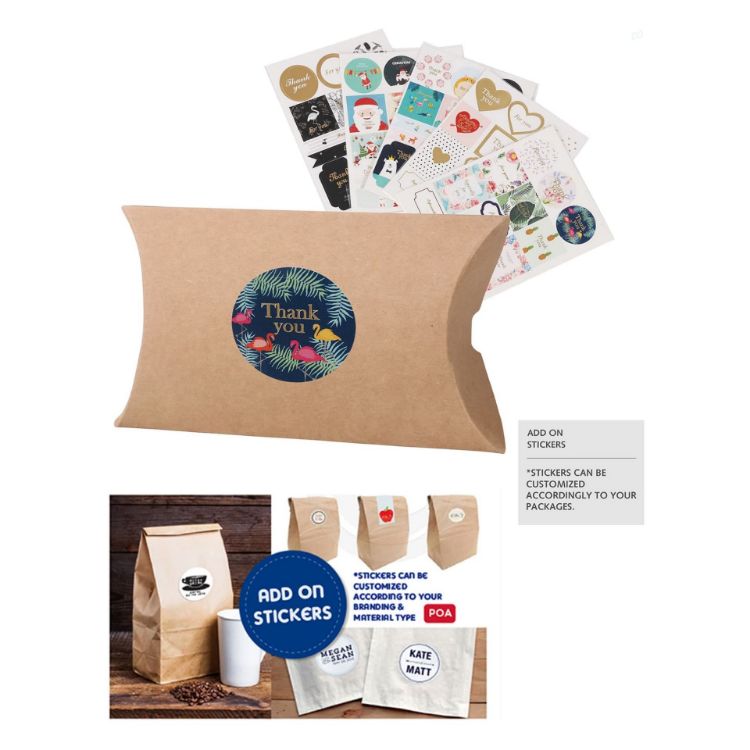 Picture of Large Brown Kraft Pillow Box(170 x 140 x 37mm)