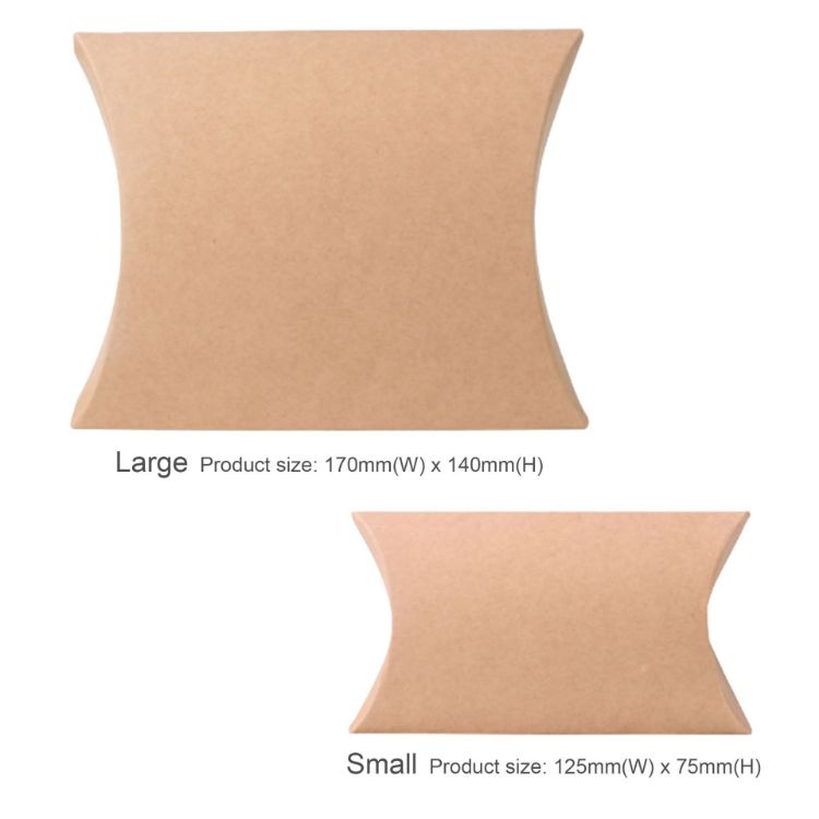 Picture of Small Brown Kraft Pillow Box(125 x 75 x 30mm)