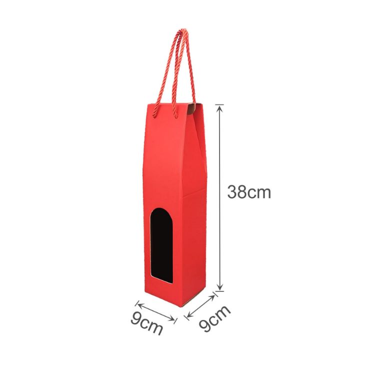Picture of Single Bottle Wine Box with Rope Handle