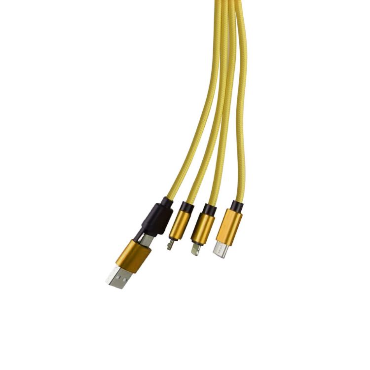Picture of Custom Shape Light Up Charging Cable with Keyring