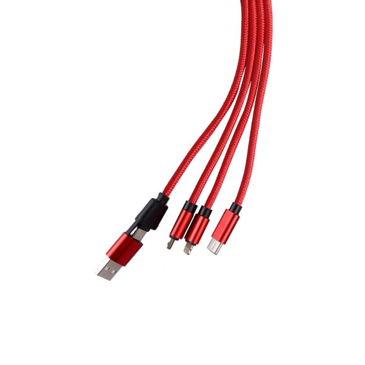 Picture of Custom Shape Light Up Charging Cable with Keyring